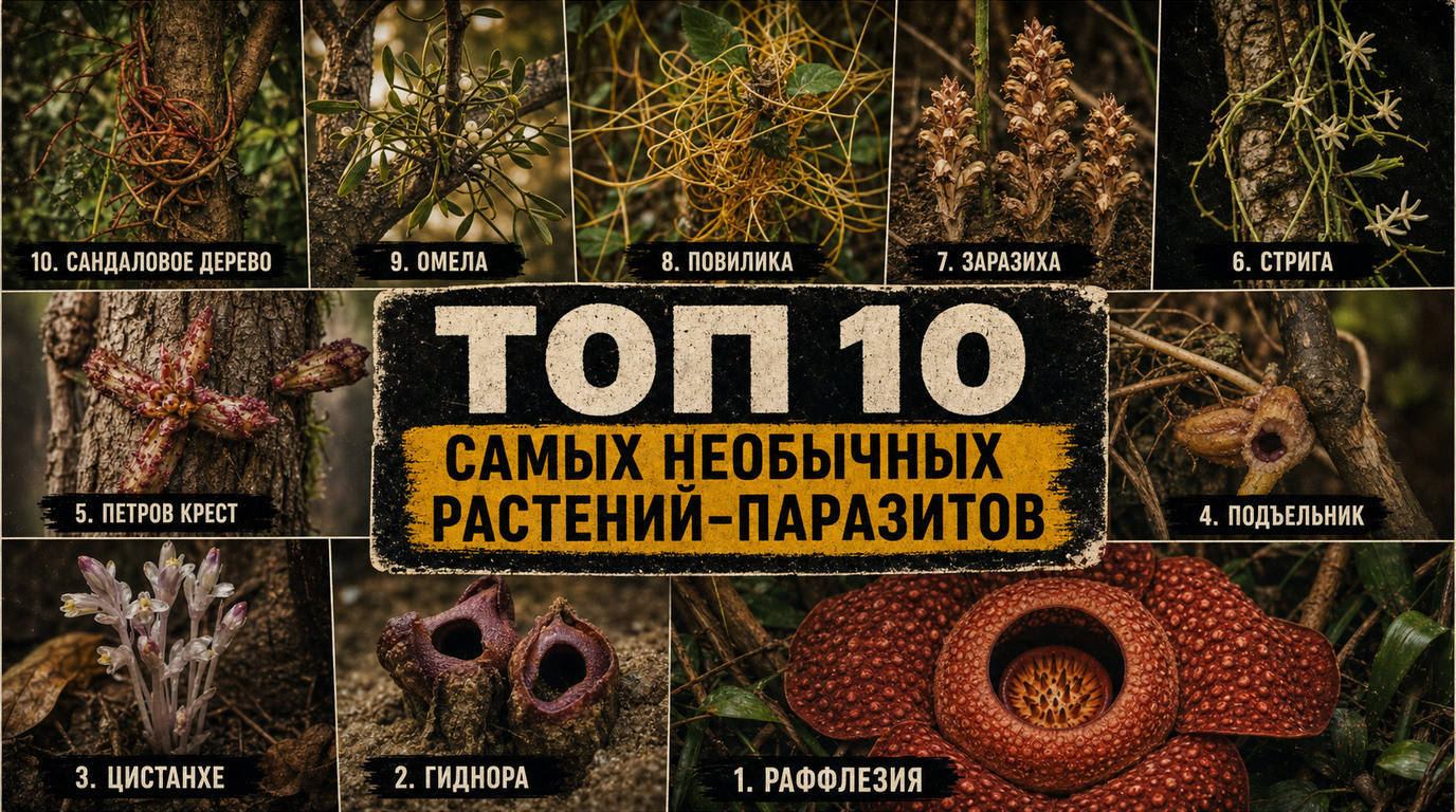 Топ 10 самых необычных растений-паразитов