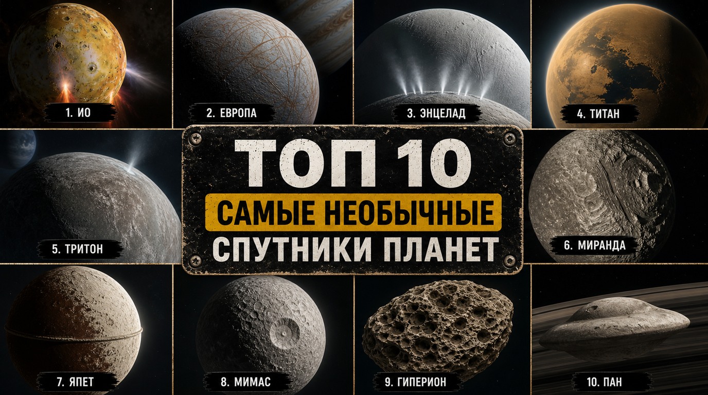 Топ 10 самых необычных спутников планет