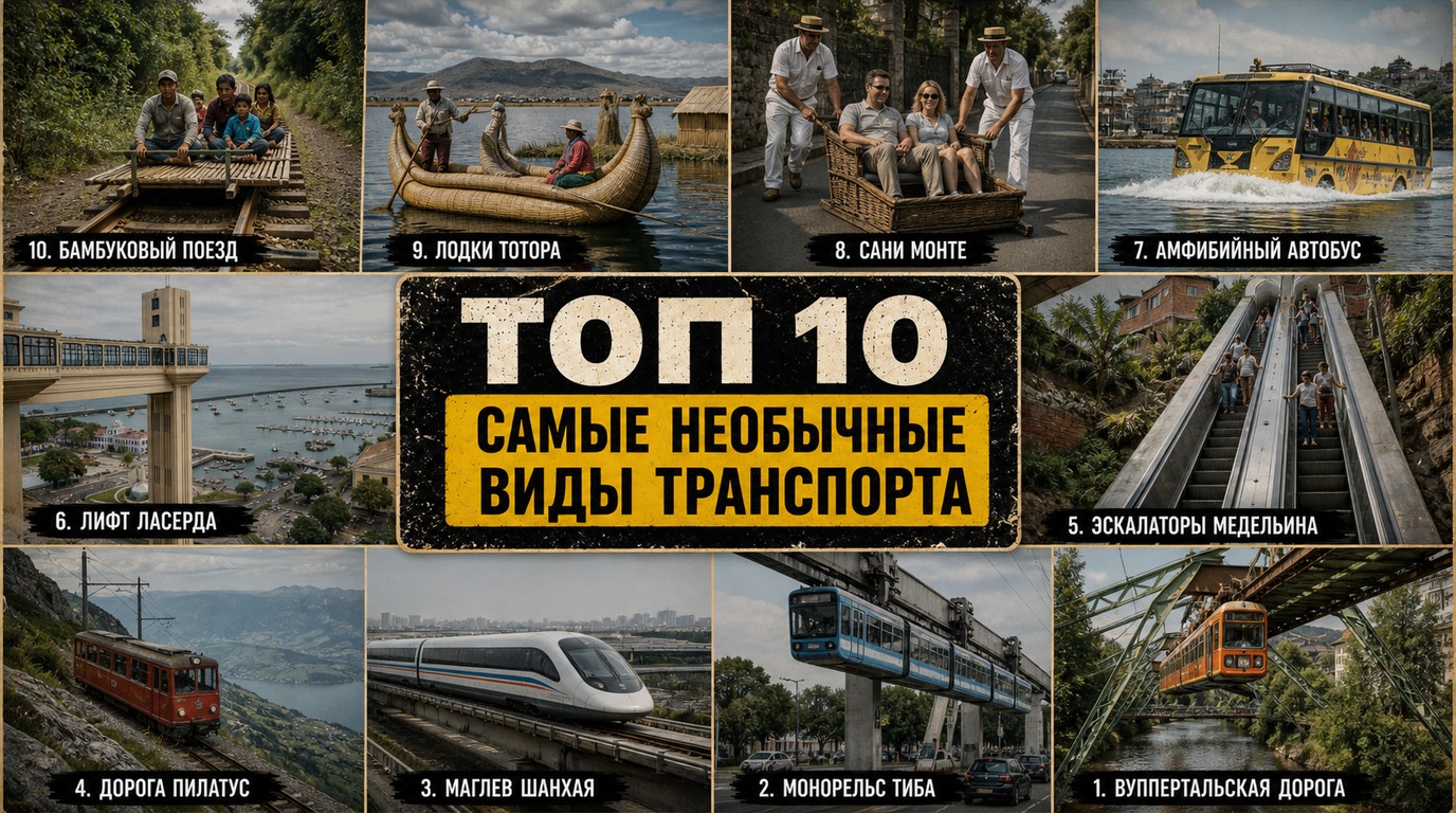 Топ 10 самых необычных видов транспорта