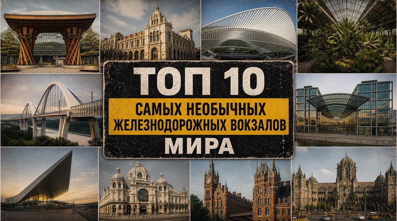 Топ 10 самых необычных железнодорожных вокзалов мира