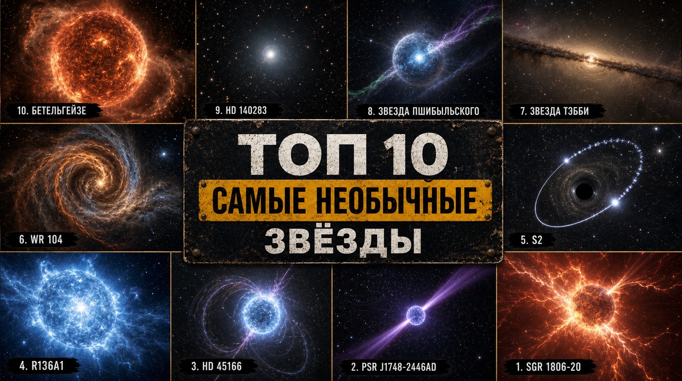 Топ 10 самых необычных звёзд