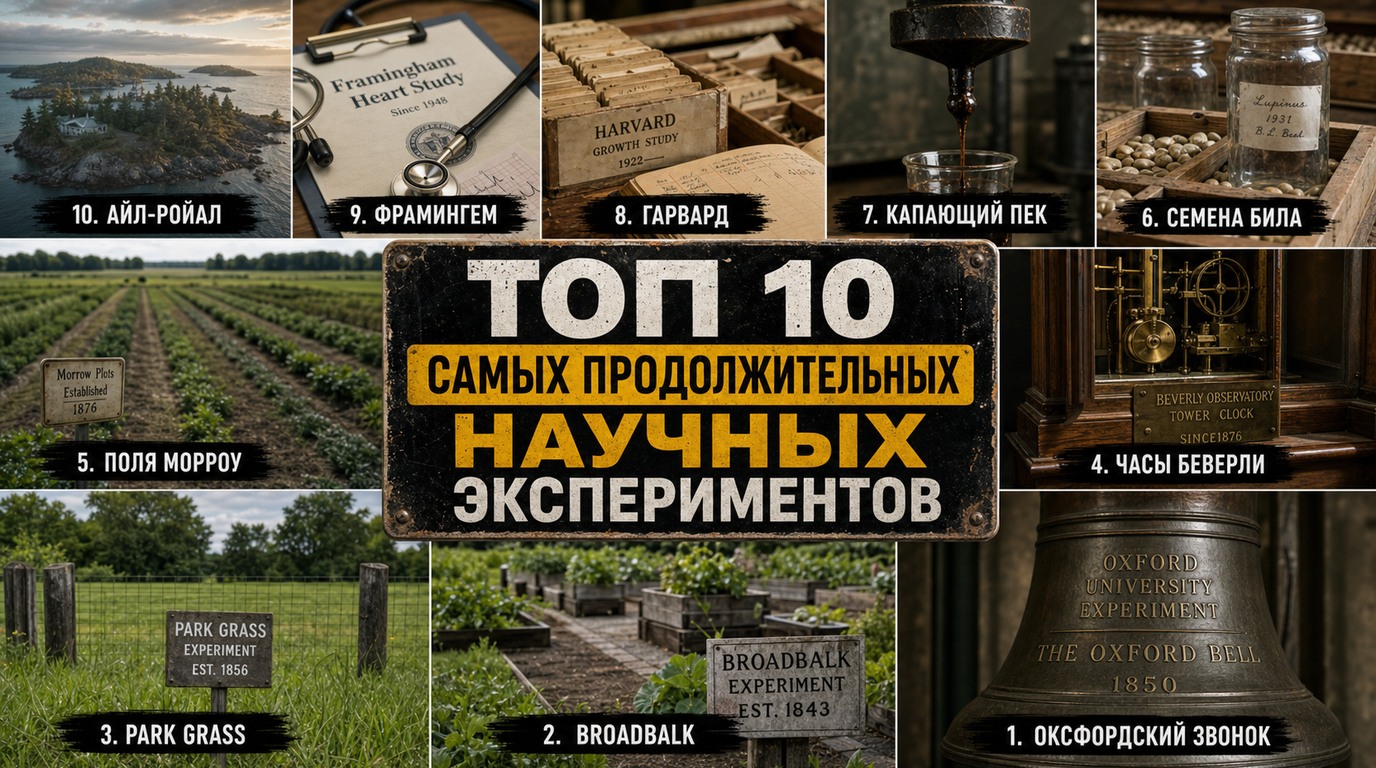 Топ 10 самых продолжительных научных экспериментов