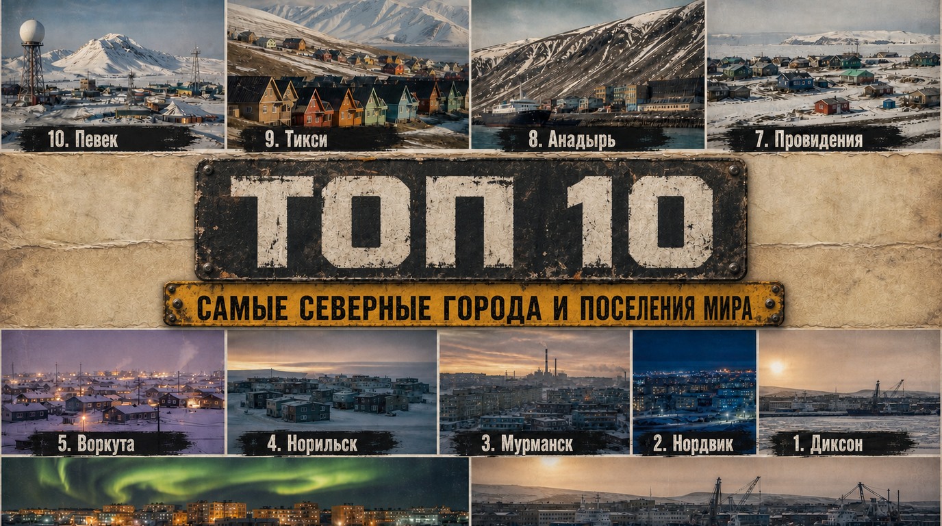Топ 10 самых северных городов и поселений мира