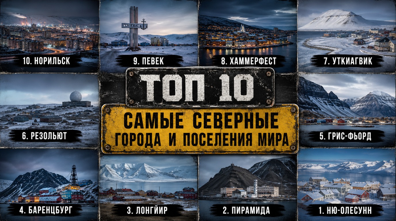 Топ 10 самых северных городов и поселений мира