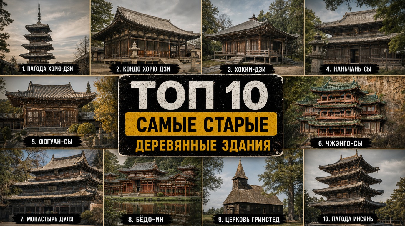 Топ 10 самых старых деревянных зданий мира