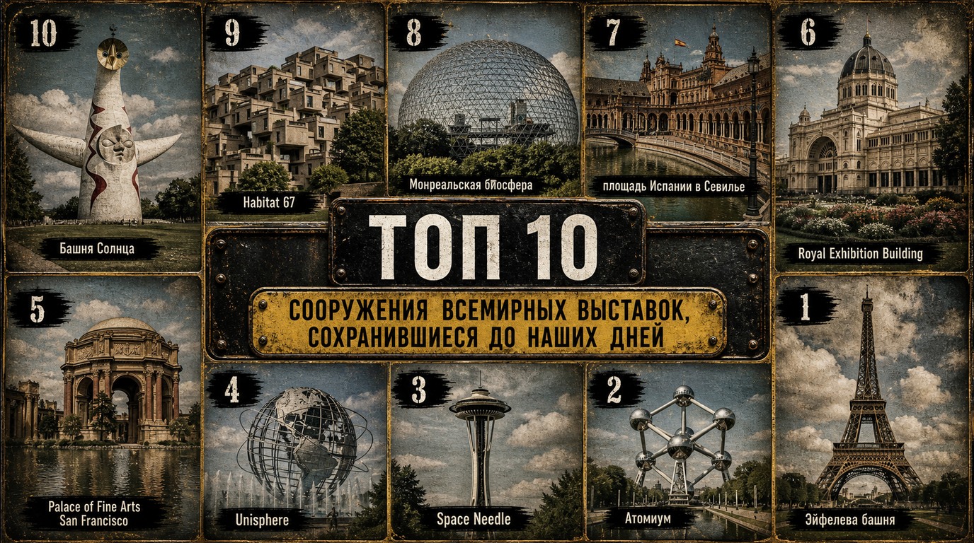 Топ 10 сооружений Всемирных выставок, сохранившихся до наших дней