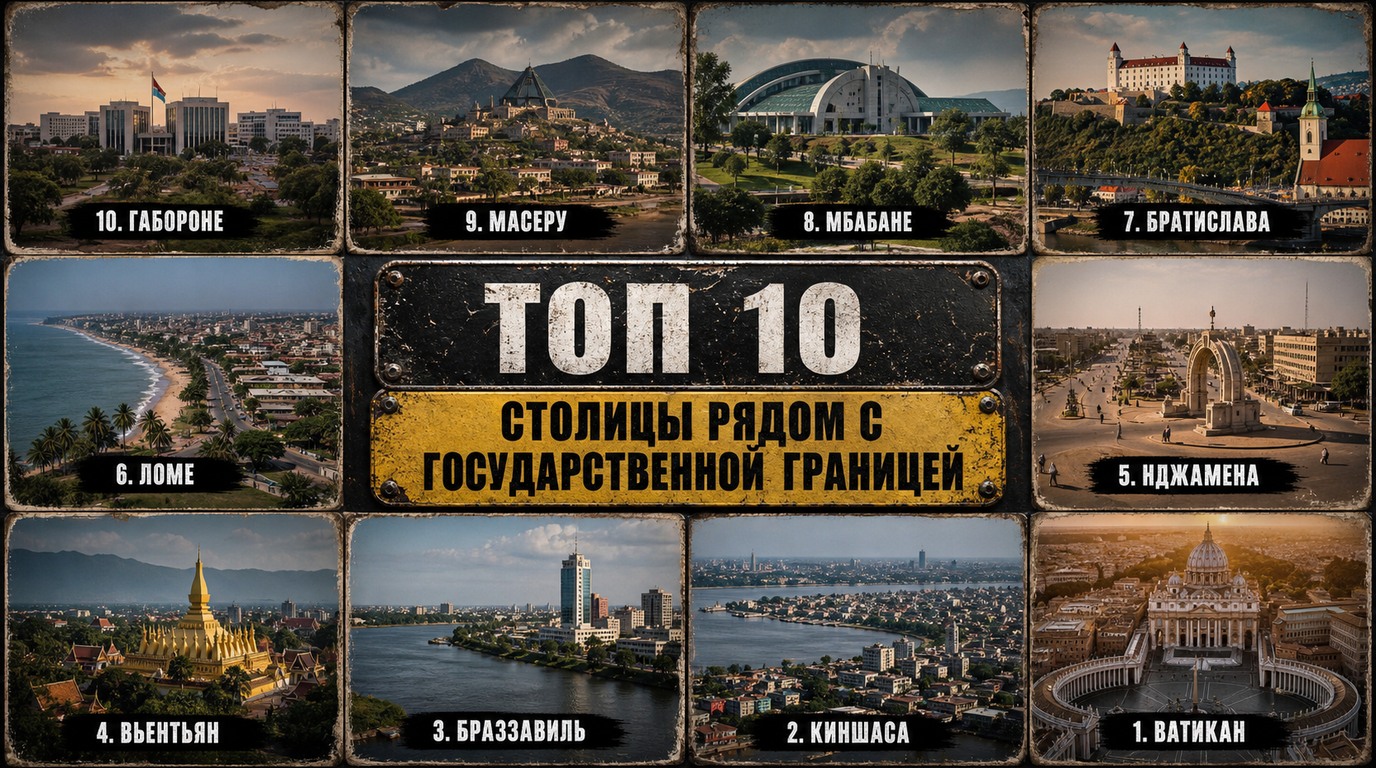 Топ 10 столиц рядом с государственной границей