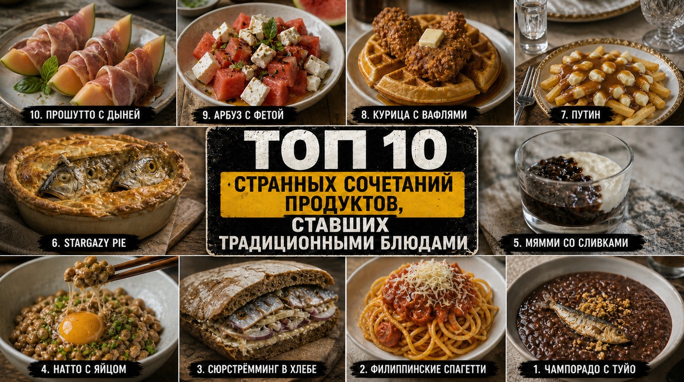 Топ 10 странных сочетаний продуктов, ставших традиционными блюдами