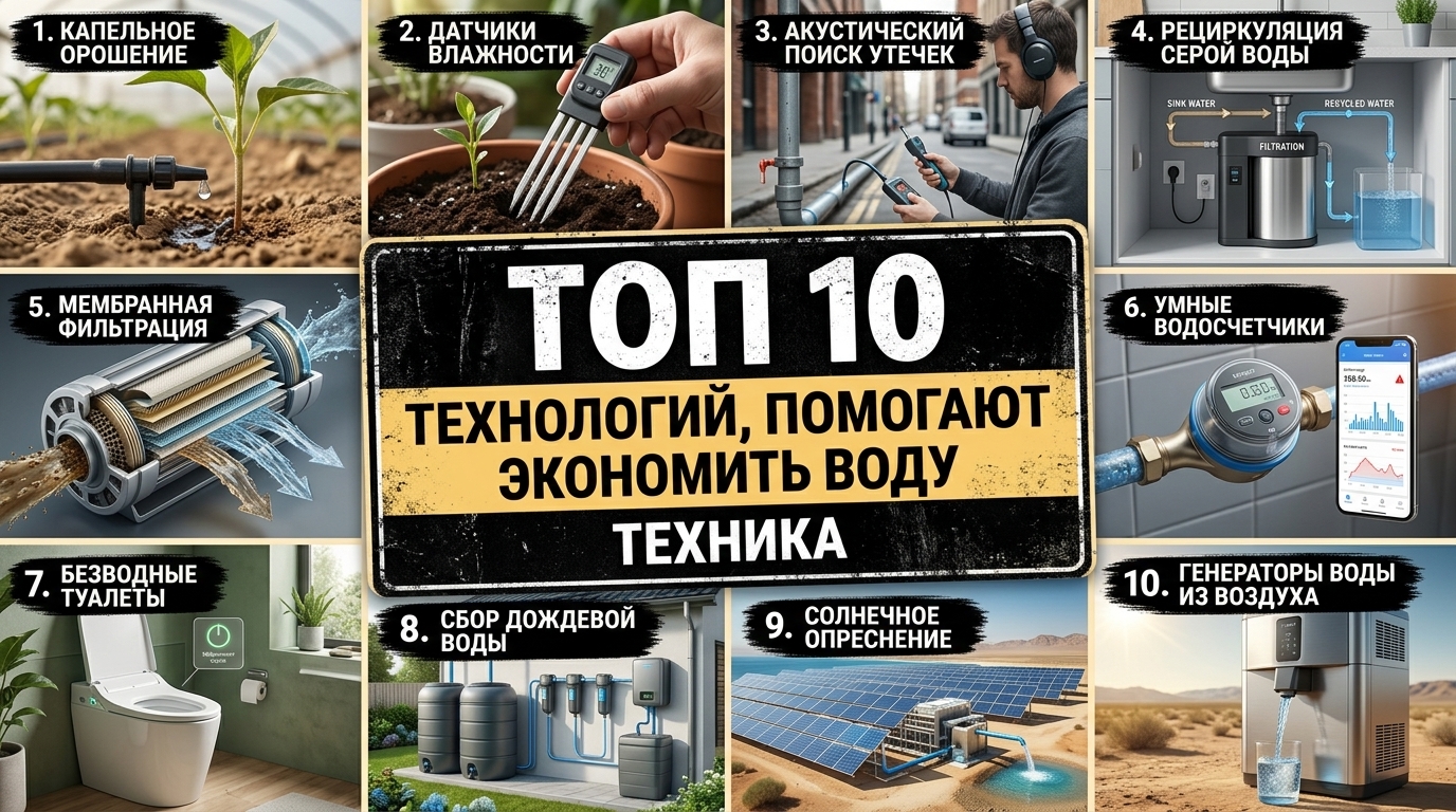 Топ 10 технологий, которые помогают экономить воду