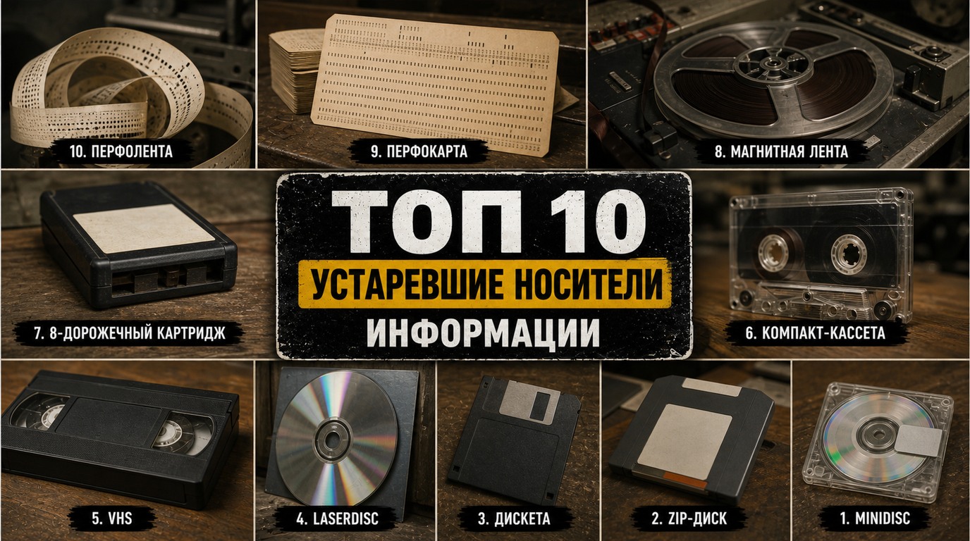 Топ 10 устаревших носителей информации