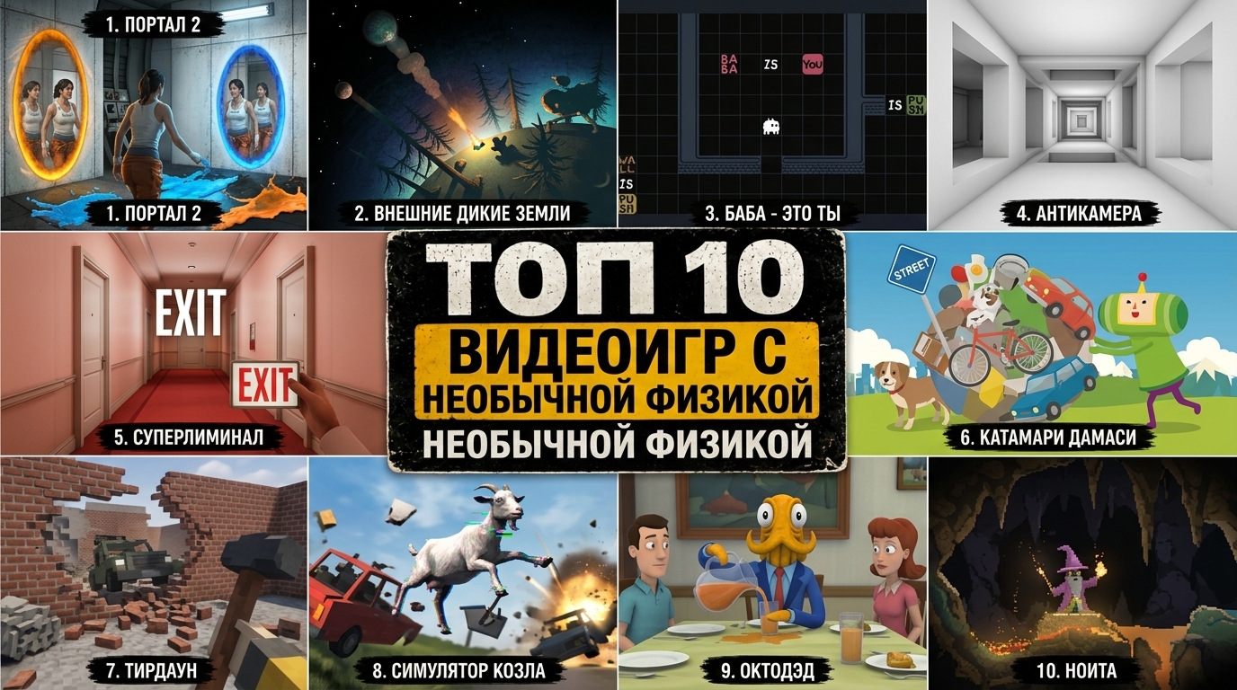 Топ 10 видеоигр с необычной физикой