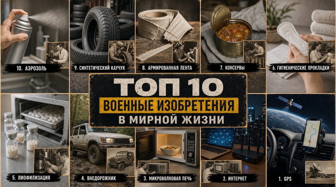 Топ 10 военных изобретений, вошедших в повседневную жизнь