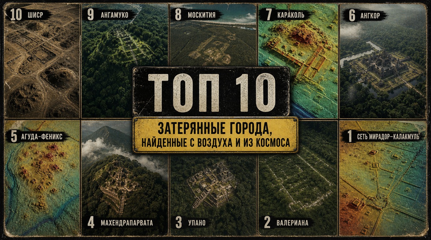 Топ 10 затерянных городов, найденных с воздуха и из космоса