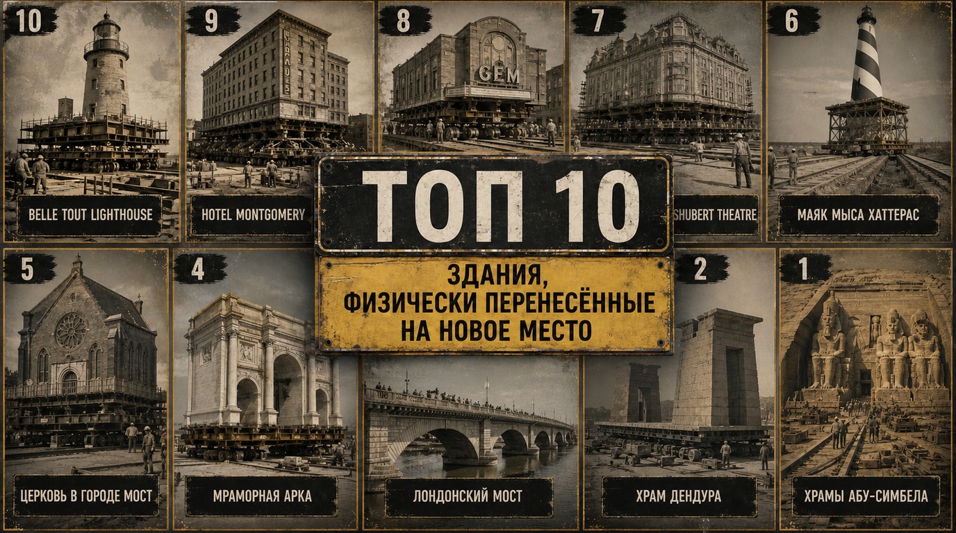 Топ 10 зданий, физически перенесённых на новое место