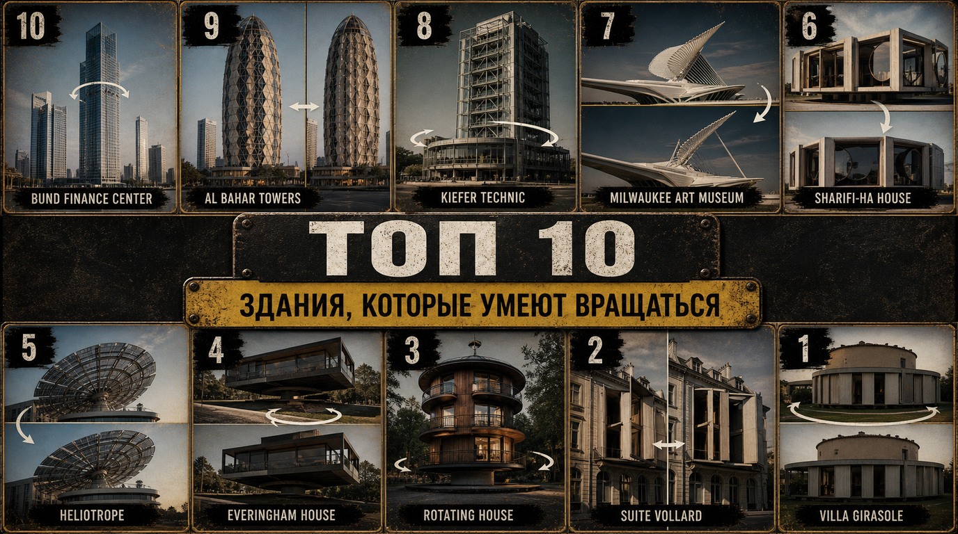 Топ 10 зданий, которые умеют вращаться