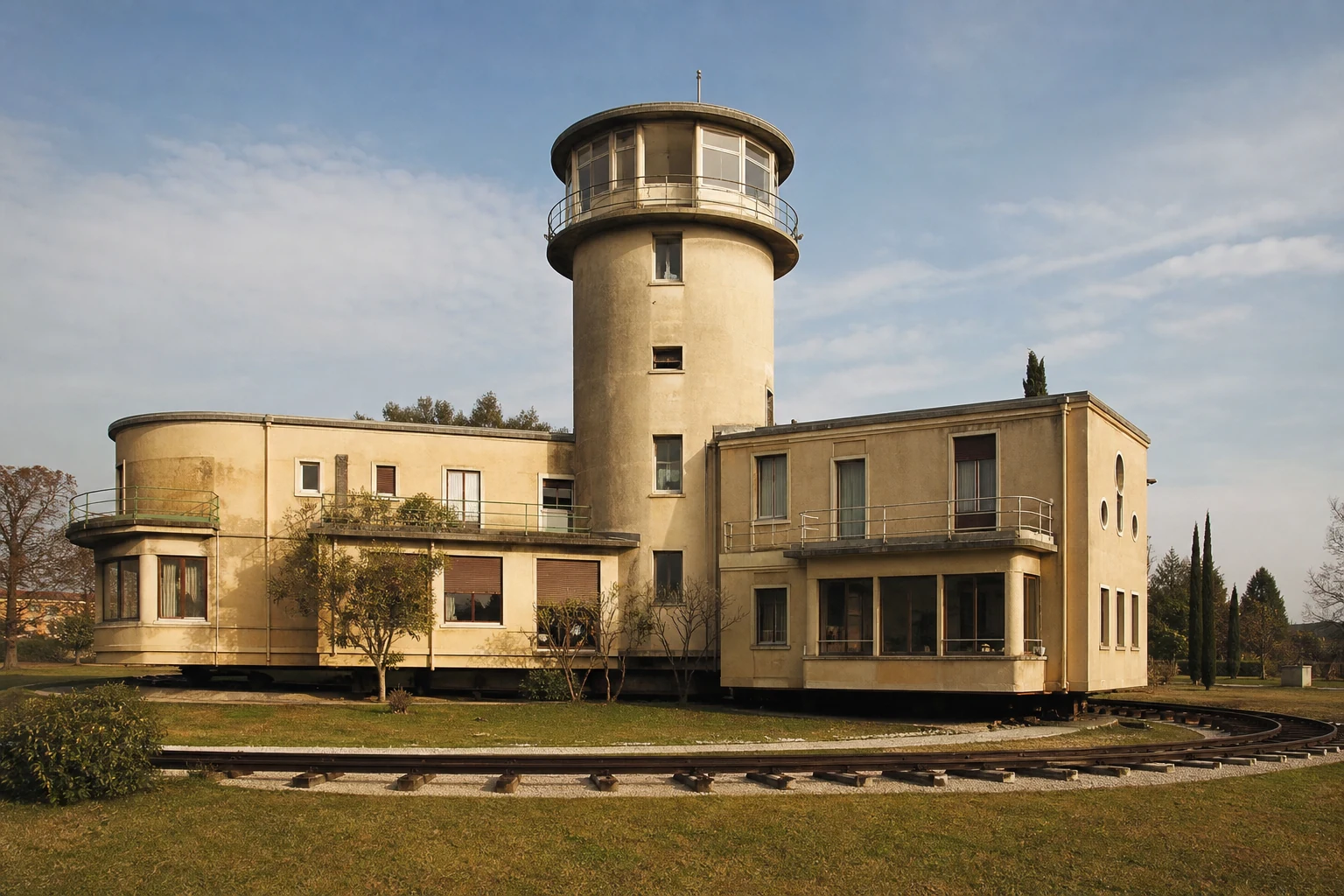 Villa Girasole на круговых рельсах возле Вероны