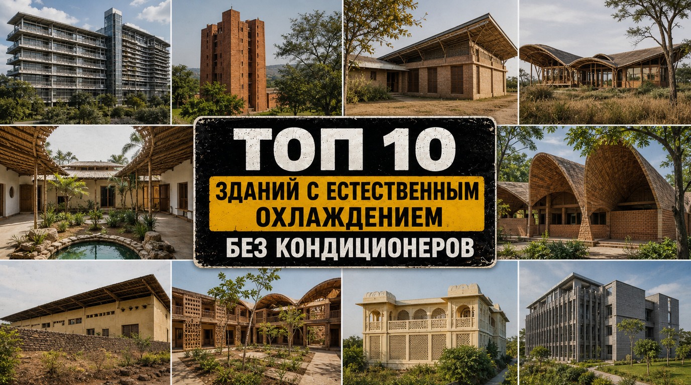 Топ 10 зданий с естественным охлаждением без кондиционеров