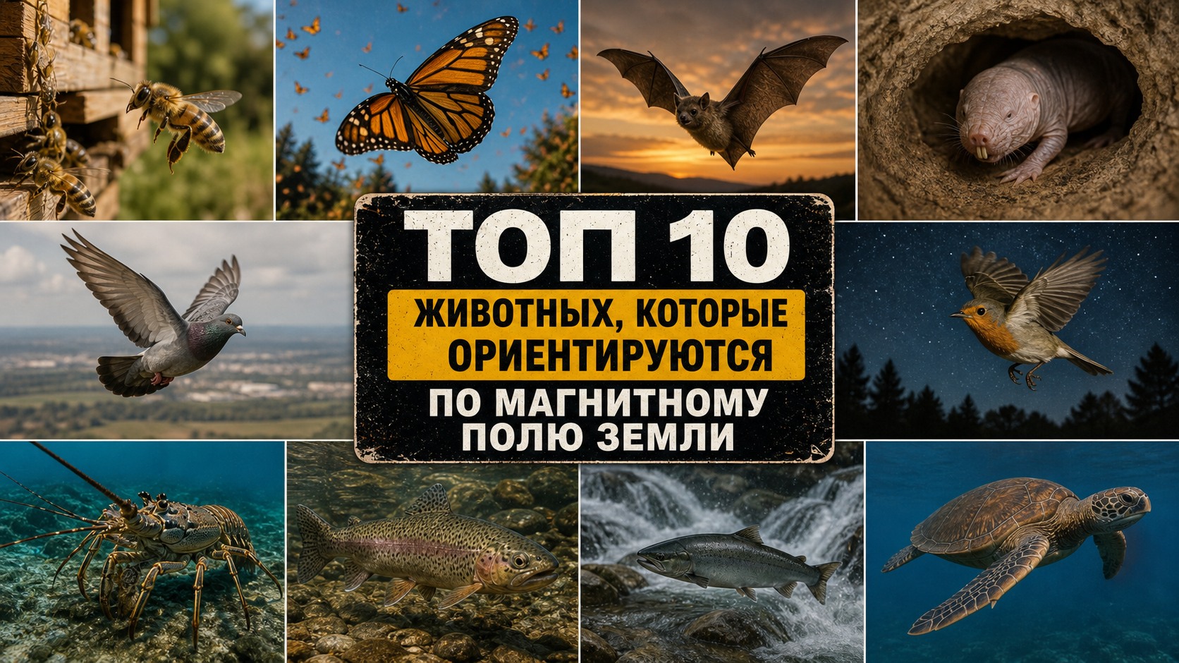 Топ 10 животных, которые ориентируются по магнитному полю Земли