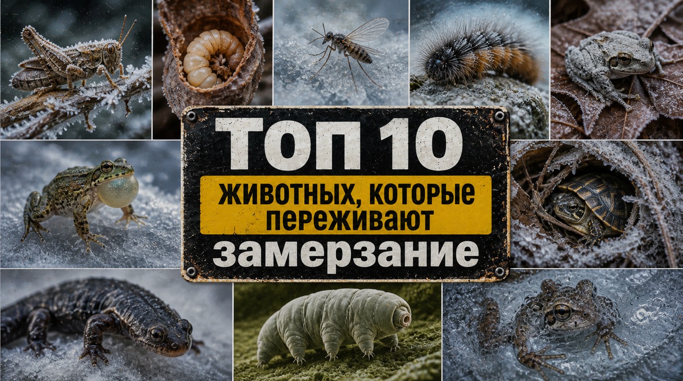 Топ 10 животных, которые переживают замерзание
