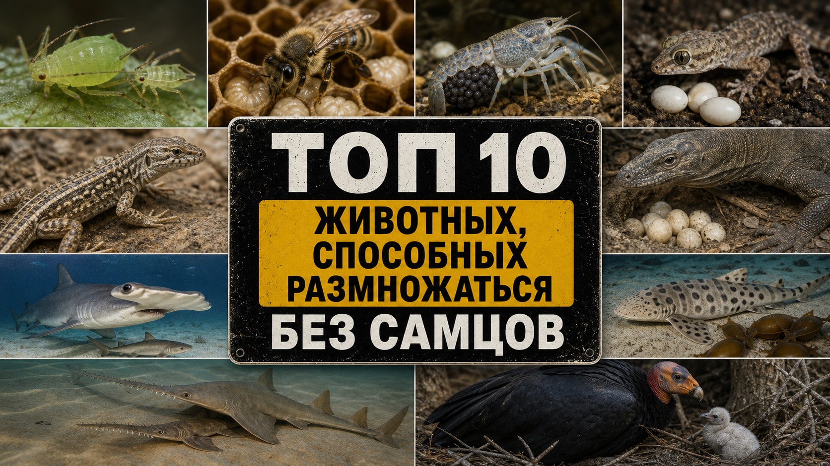 Топ 10 животных, способных размножаться без самцов