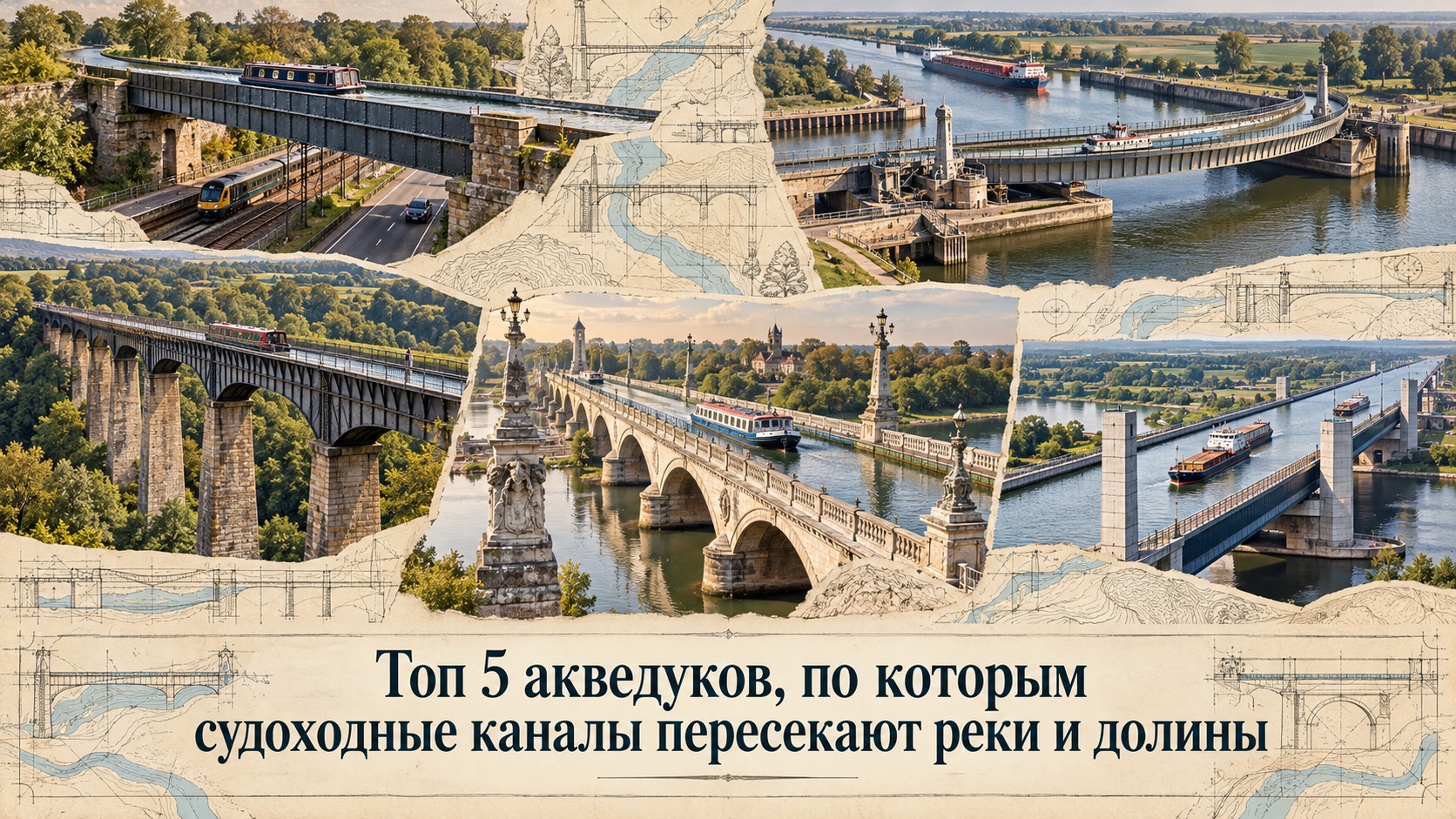 Топ 5 акведуков, по которым судоходные каналы пересекают реки и долины