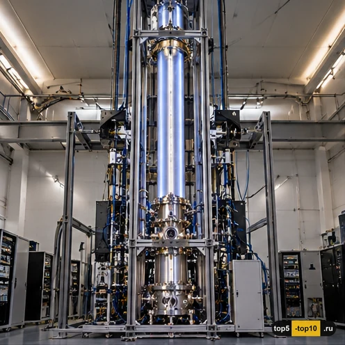 Цезиевый атомный фонтан NIST-F4 в вакуумной лабораторной установке