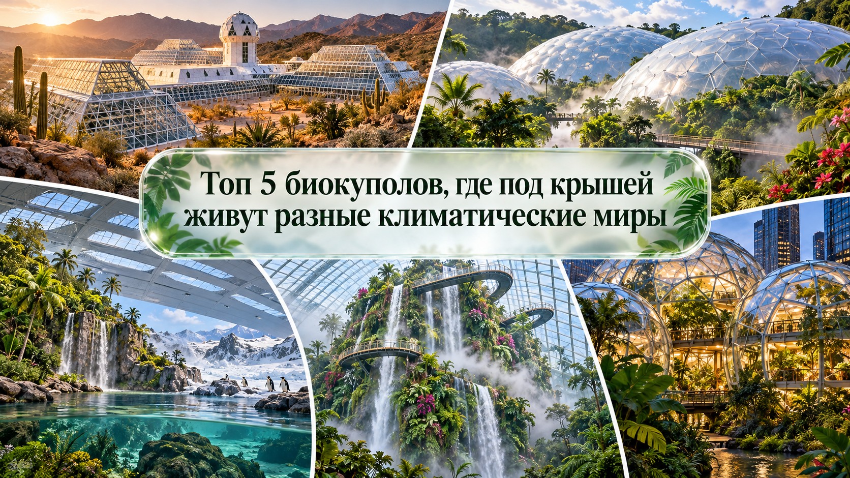 Топ 5 биокуполов, где под крышей живут разные климатические миры