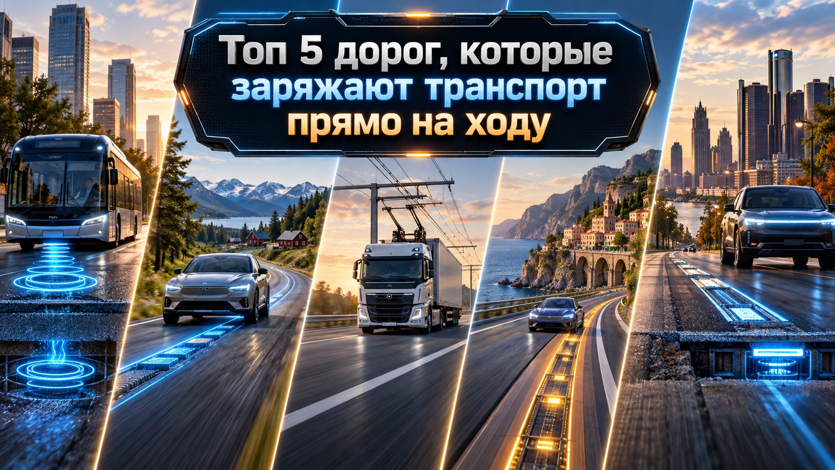 Топ 5 дорог, которые заряжают транспорт прямо на ходу