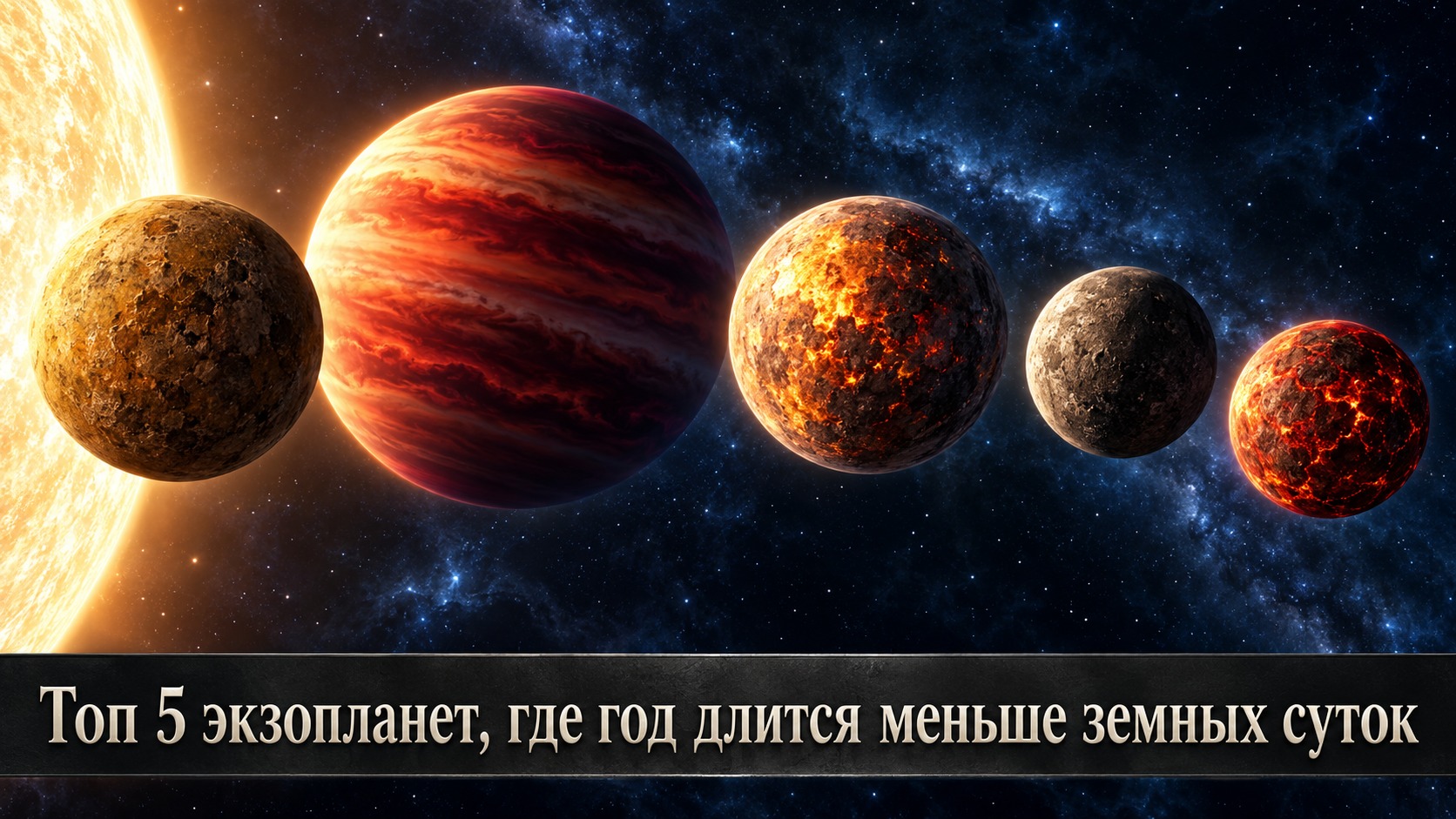 Топ 5 экзопланет, где год длится меньше земных суток