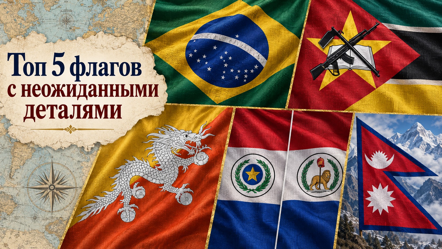 Топ 5 флагов с неожиданными деталями