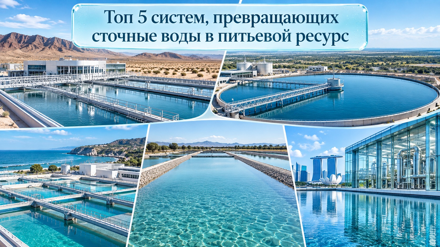 Топ 5 городов, где сточные воды снова становятся питьевыми