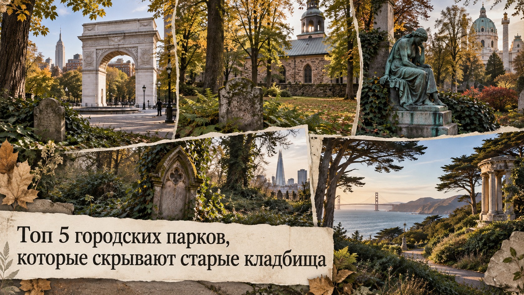 Топ 5 городских парков, которые скрывают старые кладбища