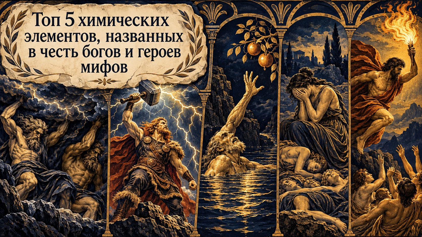 Топ 5 химических элементов, названных в честь богов и героев мифов