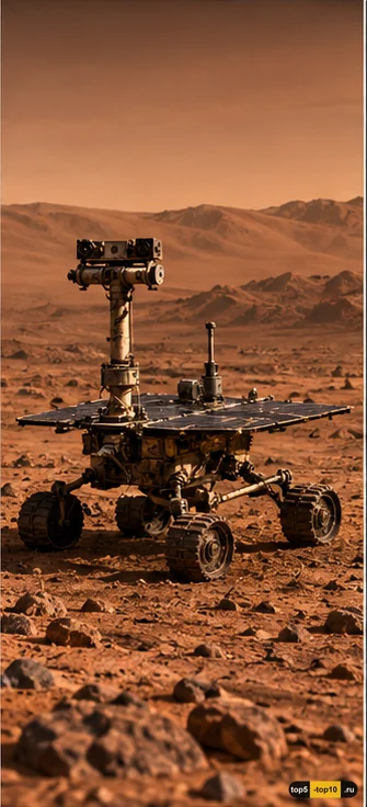 Марсоход Opportunity на равнине Марса