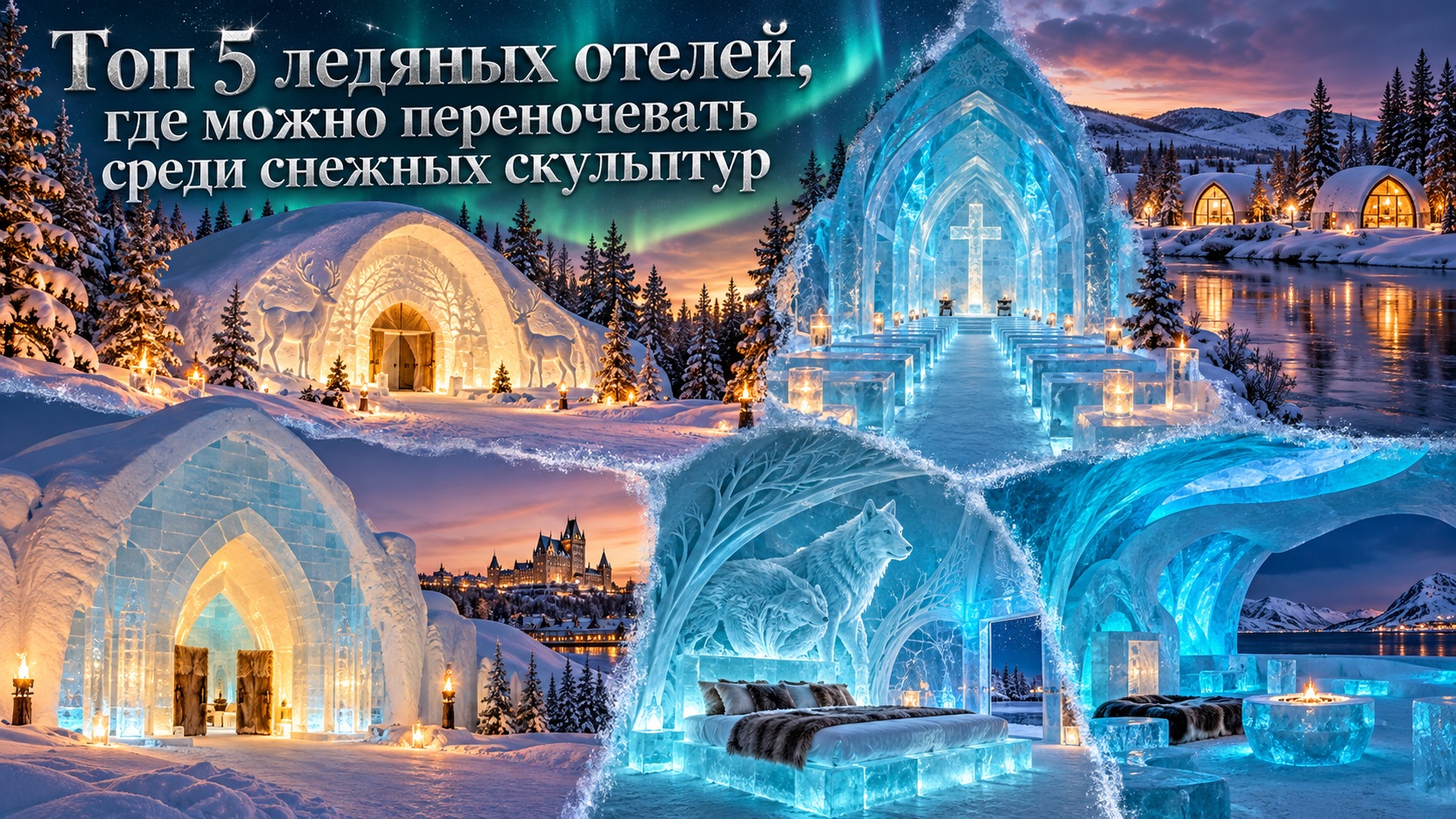 Топ 5 ледяных отелей, где можно переночевать среди снежных скульптур