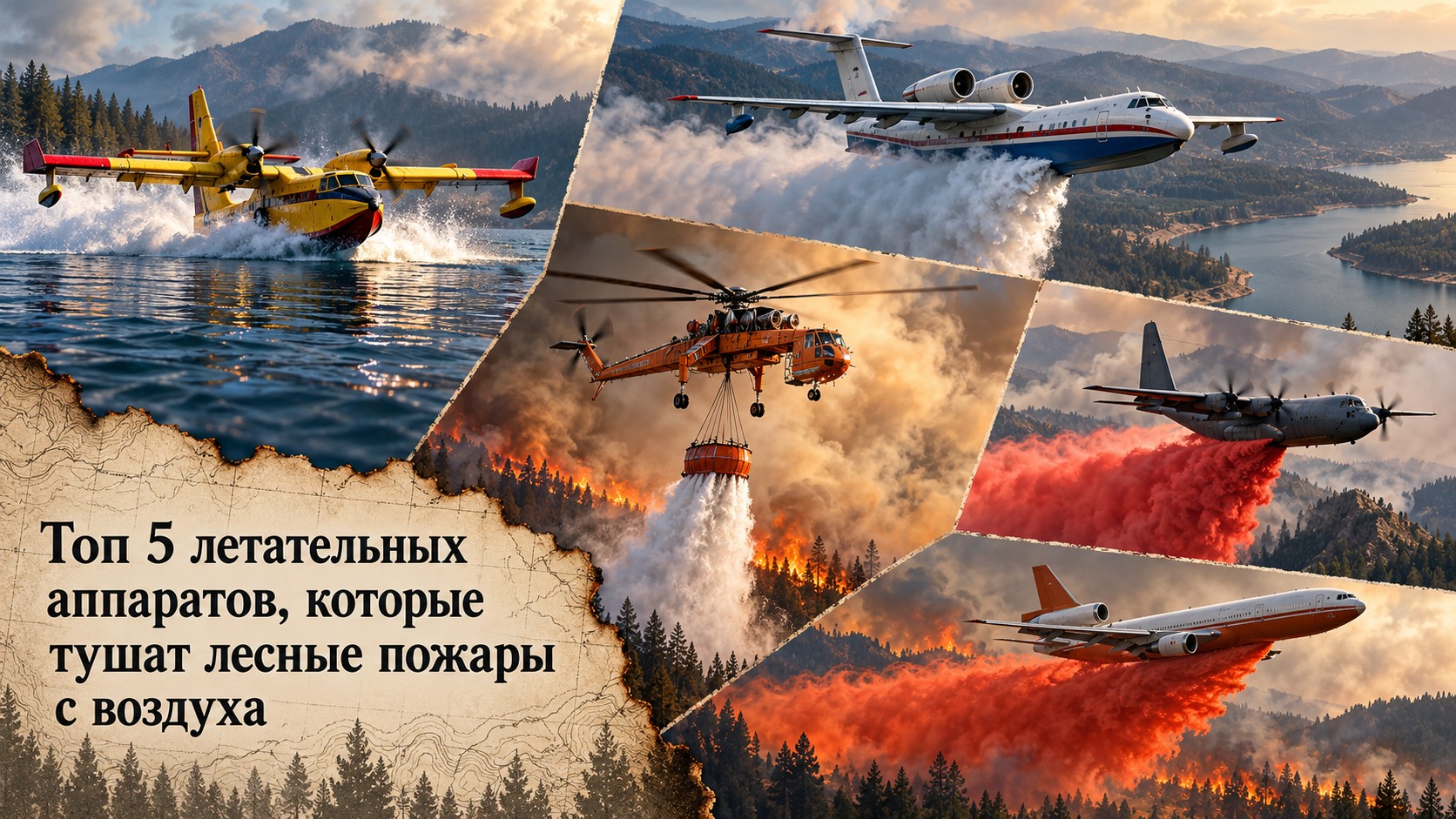 Топ 5 летательных аппаратов, которые тушат лесные пожары с воздуха