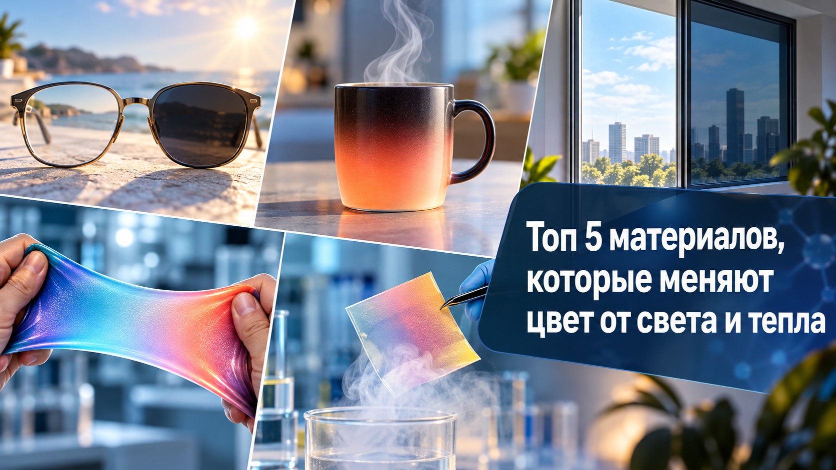Топ 5 материалов, которые меняют цвет от света и тепла