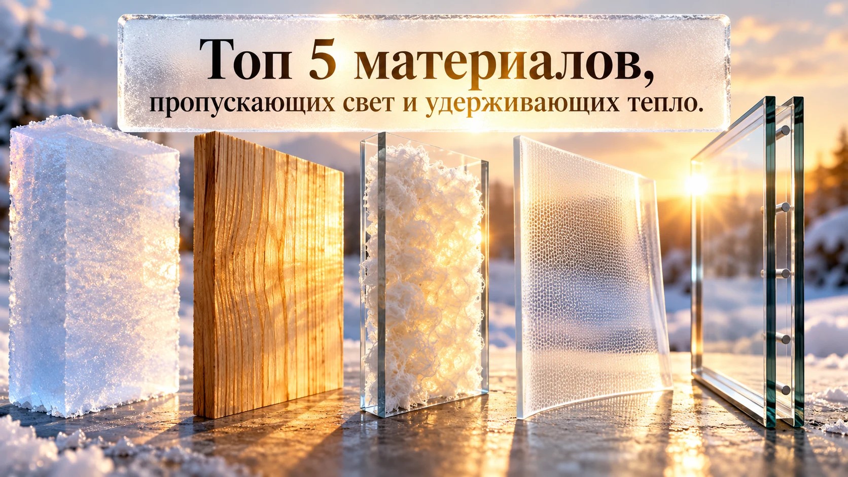 Топ 5 материалов, пропускающих свет и удерживающих тепло