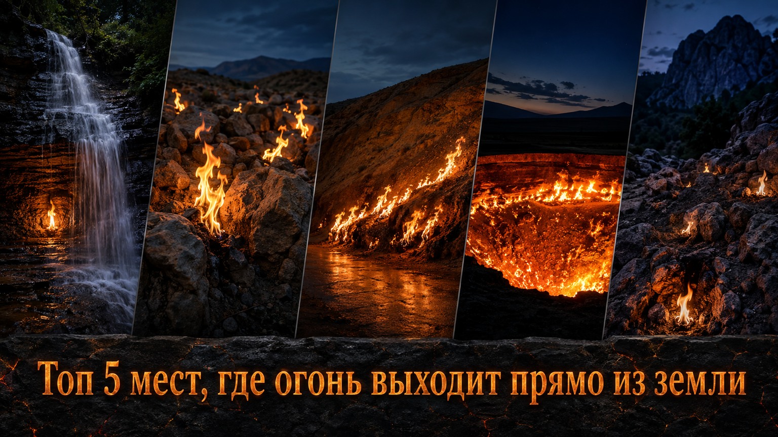 Топ 5 мест, где огонь выходит прямо из земли