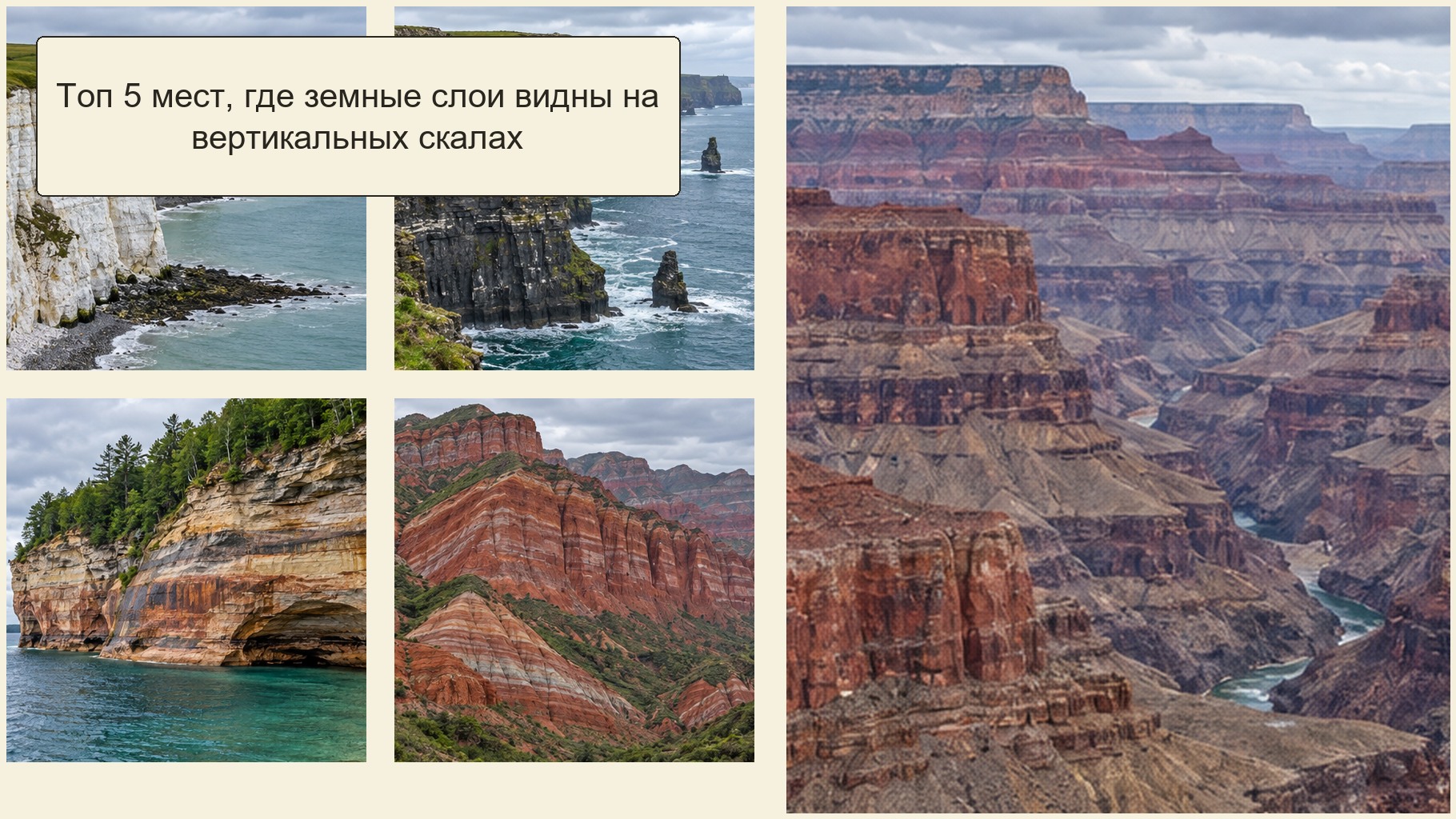 Топ 5 мест, где земные слои видны на вертикальных скалах