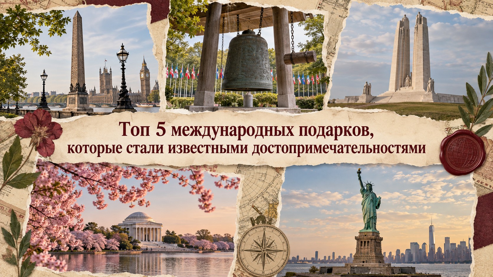 Топ 5 международных подарков, которые стали известными достопримечательностями