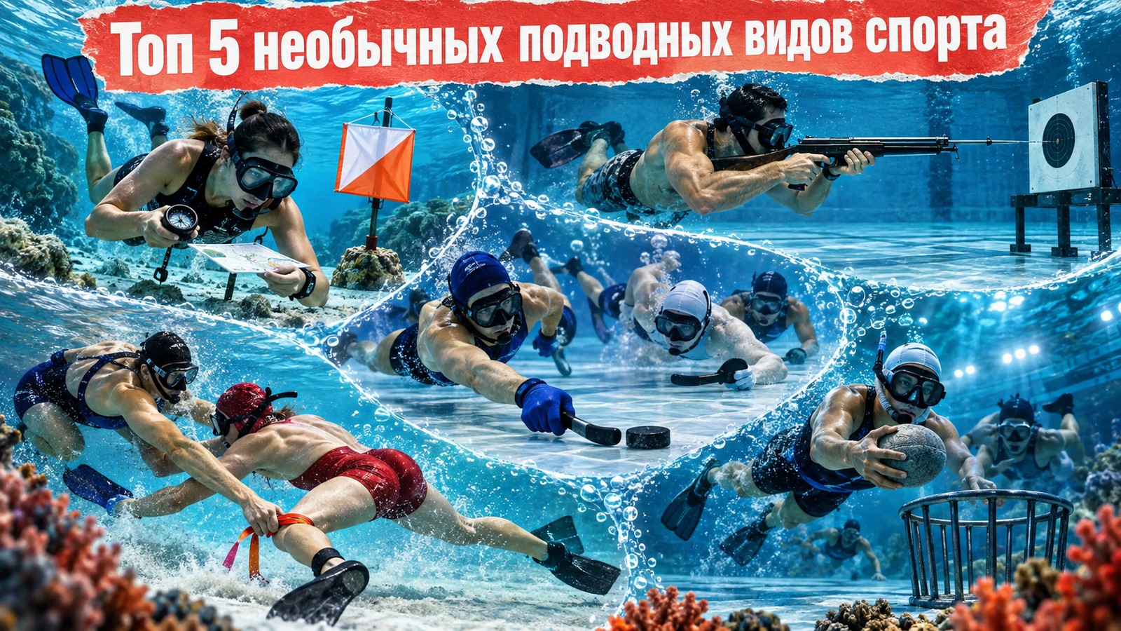 Топ 5 необычных подводных видов спорта