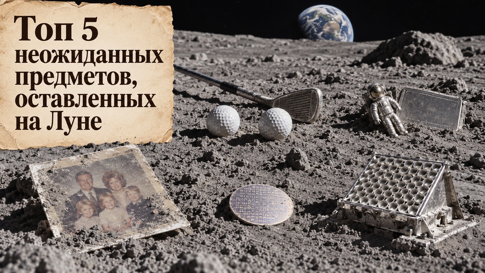 Топ 5 неожиданных предметов, оставленных на Луне