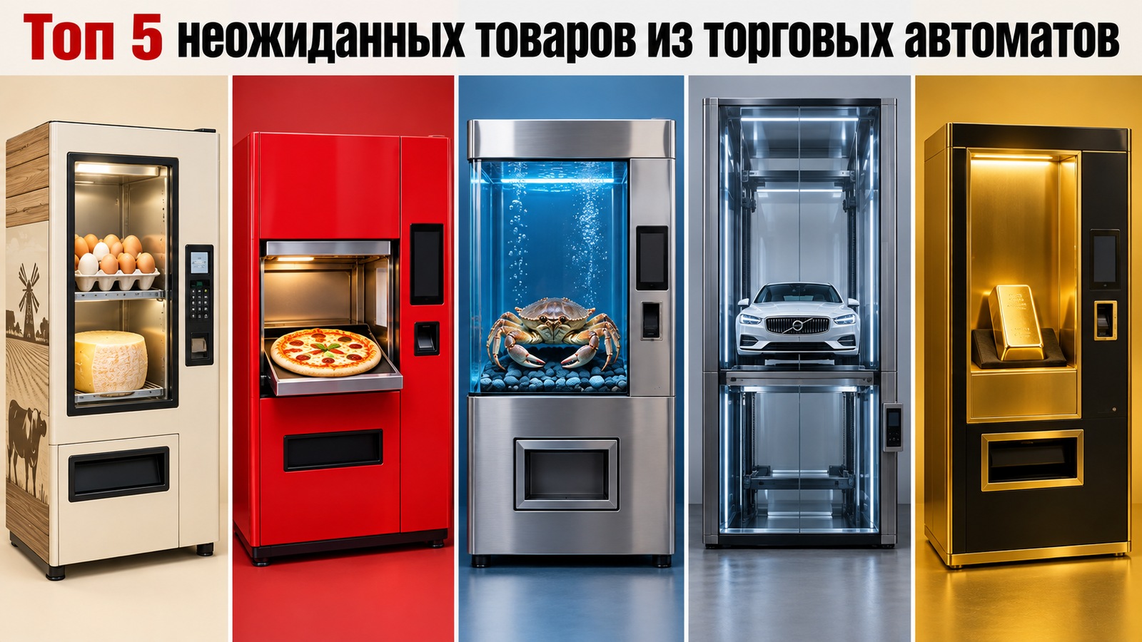 Топ 5 неожиданных товаров из торговых автоматов