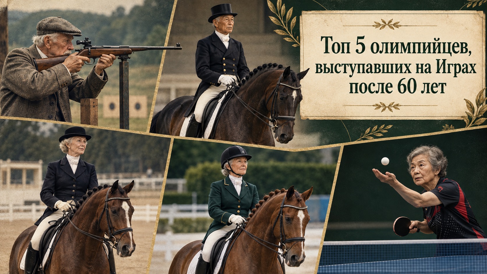 Топ 5 олимпийцев, выступавших на Играх после 60 лет