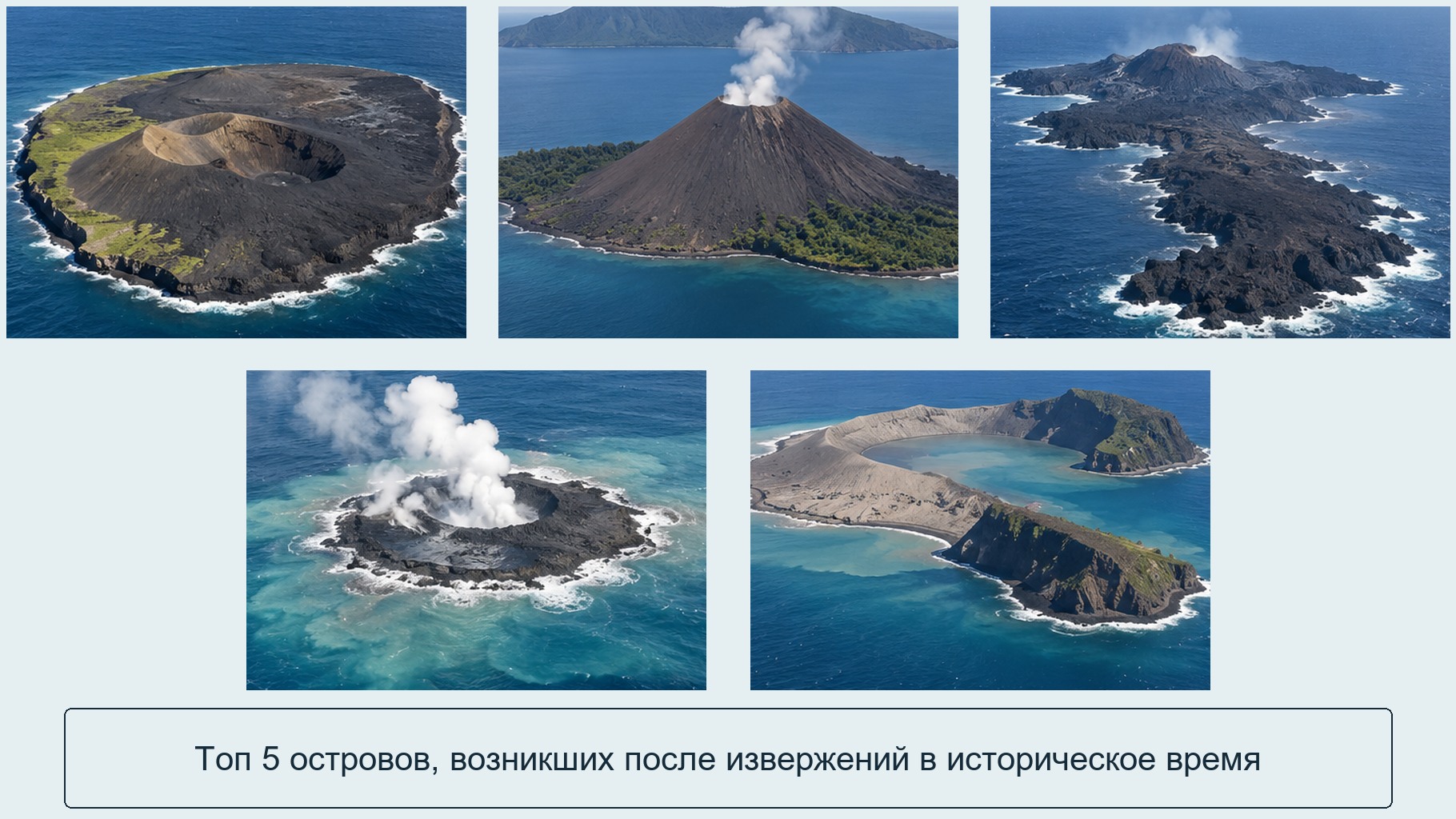 Топ 5 островов, возникших после извержений в историческое время