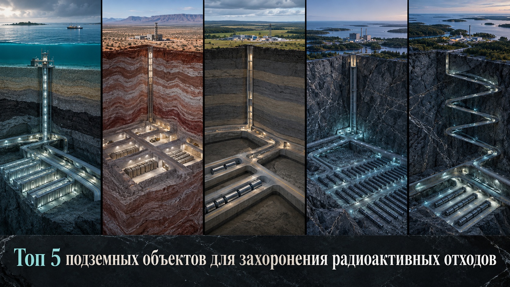 Топ 5 подземных объектов для захоронения радиоактивных отходов