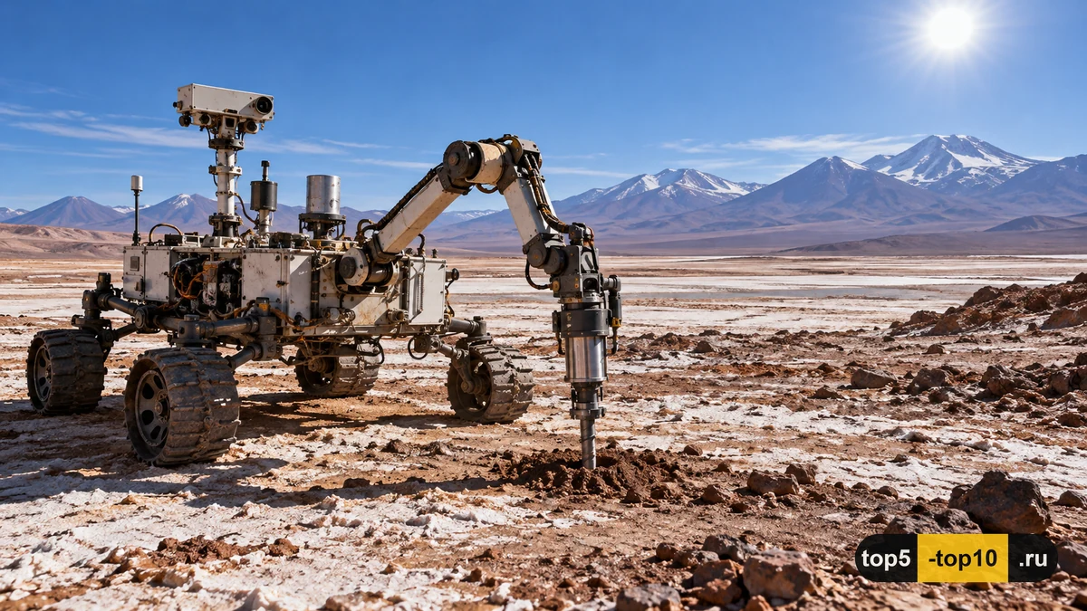 Atacama Desert Chile NASA rover drilling field test salt terrain