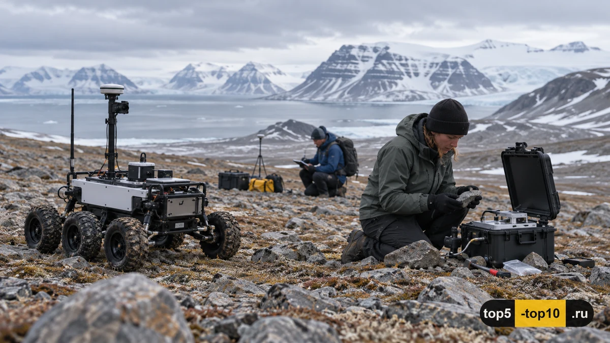 Svalbard Arctic Mars analog robotic geology instrument test rocky tundra