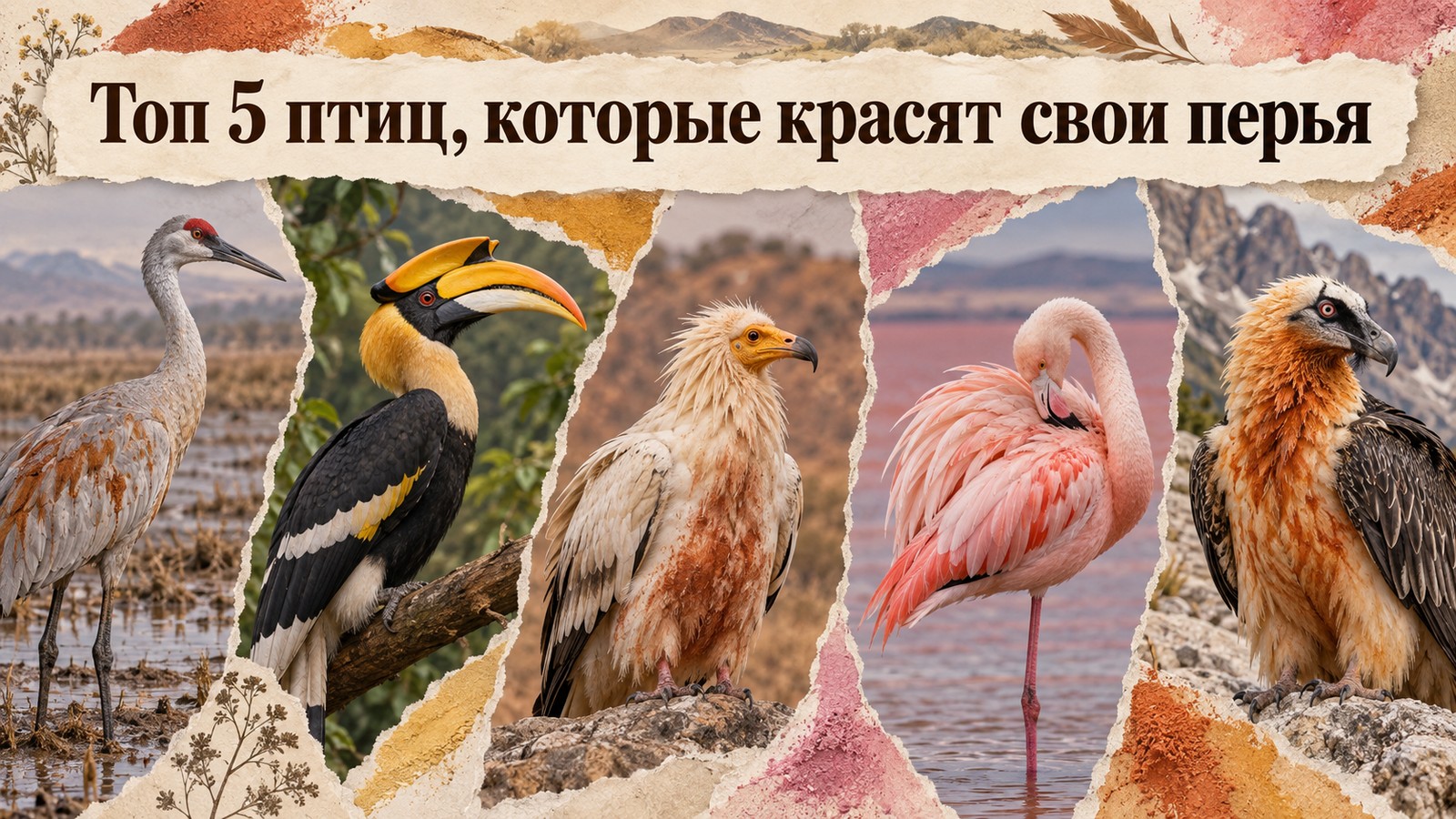 Топ 5 птиц, которые красят свои перья